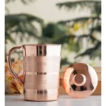 Pure Copper Luxury Design Jug with Lid and Handle – 1700 ML - Image 2