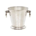 Ice Bucket Silver Metal with Handles