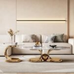 Luxury Oval Center Table Set