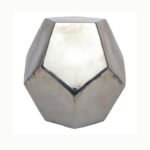 Geometric Silver Decorative Vase