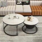 Round Nesting Coffee Table Set