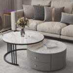 Marble Top Nesting Coffee Table Set