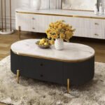 Round Marble Top Coffee Table - Image 2