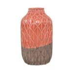 Dual-Tone Textured Decorative Vase