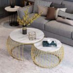 Round Wire Nesting Coffee Table Set