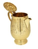 Brass lazer-Engraved Jug with lid - Image 2