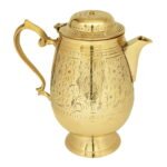 Brass lazer-Engraved Jug with lid