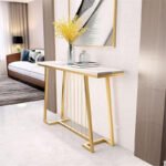 Modern Gold Entryway Console Table - Image 2