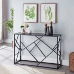 Geometric Metal Console Table