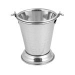 Hammered Silver Ice Bucket with Handle - Image 2