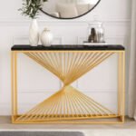 Twisted Gold Console Table