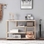 Modern Gold Storage Console Table