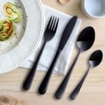 Luxury Black Metal Finish Spoon Set of 1