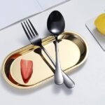 Luxury Black Metal Finish Spoon Set of 1 - Image 2