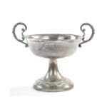 Ornate Pedestal Silver Bowl
